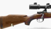 Repetierb&uuml;chse Zastava - ohne - Note 2  - Komplettset * f&uuml;hrige Jagdb&uuml;chse aus dem Hause Zastava mit Roedale Schalld&auml;mpfer Hunter 50i, Dontop Zielfernrohr  mit Leuchtpunkt 2,5-10x56E, Kaliber .30-06Spr., sch&ouml;ne Erstausstattung, Stecherabzug wurde gegen 98