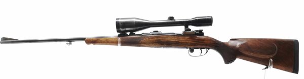 Repetierb&uuml;chse Honold - ohne - Note 2  - B&uuml;chsenmacherunikat aus dem Hause Honold Ulm, Kaliber 7x57, 98er System, viele Verzierungen u.a. am Kammerst&auml;ngel, Magazinboden, Lauf und System, Klappkimme (manuell), trockener Direktabzug ohne Stecher, massive Gu
