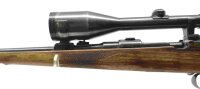 Repetierb&uuml;chse Honold - ohne - Note 2  - B&uuml;chsenmacherunikat aus dem Hause Honold Ulm, Kaliber 7x57, 98er System, viele Verzierungen u.a. am Kammerst&auml;ngel, Magazinboden, Lauf und System, Klappkimme (manuell), trockener Direktabzug ohne Stecher, massive Gu