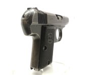halbautomatische Pistole Melior - Brevete - Note 3  - belgische Taschenpistole von Melior im Kal. 6,35mm Browning, Modell Typ III, mit Bakelitgriffschalen in schwarz mit Melior Logo, Spannanzeige, Steckmagazin, Kimme und Korn, linksseitige Sicherung, im a