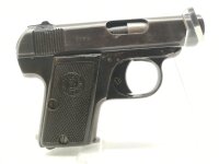 halbautomatische Pistole Melior - Brevete - Note 3  - belgische Taschenpistole von Melior im Kal. 6,35mm Browning, Modell Typ III, mit Bakelitgriffschalen in schwarz mit Melior Logo, Spannanzeige, Steckmagazin, Kimme und Korn, linksseitige Sicherung, im a