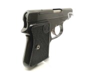 halbautomatische Pistole CZ Uhersky Brod - Mod. 92 - Note 1  - tschechische Taschenpistole CZ Mod. 92 aus Sammlungsaufl&ouml;sung im Kal. 6,35mm Browning, komplett in schwarz, mit schwarzen Kunststoffgriffschalen mit CZ-Logo, Steckmagazin, verstecktem Hahn, te