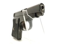 halbautomatische Pistole CZ Uhersky Brod - Mod. 92 - Note 1  - tschechische Taschenpistole CZ Mod. 92 aus Sammlungsaufl&ouml;sung im Kal. 6,35mm Browning, komplett in schwarz, mit schwarzen Kunststoffgriffschalen mit CZ-Logo, Steckmagazin, verstecktem Hahn, te