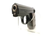 halbautomatische Pistole FN - Baby - Note 2  - belgische "Baby"-Taschenpistole mit Holzgriffschalen, Kal. 6,35mm Browning, Holzgriffschalen mit FN Logo plus Schriftzug "Baby", linksseitige Sicherung, Steckmagazin, optisch und technisch im gutem gepflegtem