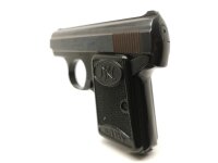halbautomatische Pistole FN - Baby - Note 2  - belgische "Baby"-Taschenpistole mit Bakelitgriffschalen, Kal. 6,35mm Browning, Bakelitgriffschalen mit FN Logo plus Schriftzug "Baby", linksseitige Sicherung, Steckmagazin, optisch und technisch im gutem gepf