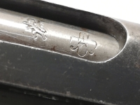 halbautomatische Pistole Urizar - AS\AT\C - Note 3  - kleine Taschenpistole von Urizar, Kal. 6,35mm, optischer Zustand Note 3, altersbedingt, technisch in Ordnung, Bakelit-Griffschalen, mit Schlangensymbol, Schlitten mit leichten Rostn&auml;rbchen (nicht darma