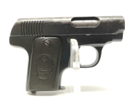 halbautomatische Pistole Urizar - AS\AT\C - Note 3  - kleine Taschenpistole von Urizar, Kal. 6,35mm, optischer Zustand Note 3, altersbedingt, technisch in Ordnung, Bakelit-Griffschalen, mit Schlangensymbol, Schlitten mit leichten Rostn&auml;rbchen (nicht darma
