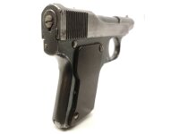 halbautomatische Pistole Stock - Taschenpistole - Note 3  - sch&ouml;ne, seltene Taschenpistole von Franz Stock Berlin im Kaliber 6,35mm Browning, Zustand gesamt Note 2,5 - 3, technisch einwandfrei, optisch am Schlitten leichte Rostn&auml;rbchen (siehe Bilder), Lau