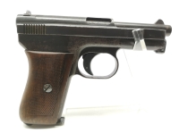halbautomatische Pistole Mauser - 1910/14 - Note 3  - Mauser Taschenpistole Mod. 1910/14 im Kal. 6,35mm Browning aus Sammlungsaufl&ouml;sung, Waffe mit leichten Rostn&auml;rbchen am Griffst&uuml;ck, mit Holzgriffschalen, Waffe im alterstypischen Zustand Note 3-, technis