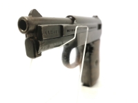 halbautomatische Pistole Mauser - 1910/14 - Note 3  - Mauser Taschenpistole Mod. 1910/14 im Kal. 6,35mm Browning aus Sammlungsaufl&ouml;sung, Waffe mit leichten Rostn&auml;rbchen am Griffst&uuml;ck, mit Holzgriffschalen, Waffe im alterstypischen Zustand Note 3-, technis