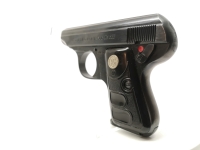 halbautomatische Pistole Galesi - Mod. 9 - Note 2  - italienische Taschenpistole im Kaliber 6,35mm Browning, Hersteller: Galesi, Modell: 9, mit schwarzen Kunststoffgriffschalen, Sicherung links (ist gleichzeitig Schlittensperre), Steckmagazin, technisch i