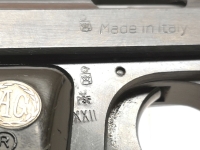 halbautomatische Pistole Galesi - Mod. 9 - Note 2  - italienische Taschenpistole im Kaliber 6,35mm Browning, Hersteller: Galesi, Modell: 9, mit schwarzen Kunststoffgriffschalen, Sicherung links (ist gleichzeitig Schlittensperre), Steckmagazin, technisch i