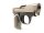 halbautomatische Pistole unbekannt - unbekannt - Note 3  - unbekannte Taschenpistole, vermutlich Baureihe FN 1906 oder &auml;hnlich, Kal. 6,35mm Browning, silberfarbener Schlitten (entbr&uuml;niert), Holzgriffschalen, Steckmagazin, funktioniert tadellos, jedoch ohn