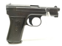 halbautomatische Pistole Mauser - 1910/14 - Note 3  - Mauser Taschenpistole Mod. 1910/14 im Kal. 6,35mm Browning aus Sammlungsaufl&ouml;sung, Br&uuml;nierung am Griffst&uuml;ck leicht berieben, mit schwarzen Bakelit-Griffschalen, Waffe im alterstypischen Zustand Note 3,