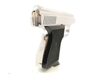 halbautomatische Pistole Rh&ouml;ner - 115 - Note 1  - perfekte Taschenpistole f&uuml;r Sammler, Hersteller: Rh&ouml;ner,  Mod. 115, bicolor (silber/schwarz), tadelloser Sammlerzustand, Note 1, technisch und optisch perfekt, Sicherung links, Steckmagazin, ideal f&uuml;r Samm