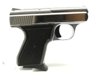 halbautomatische Pistole Rh&ouml;ner - 115 - Note 1  - perfekte Taschenpistole f&uuml;r Sammler, Hersteller: Rh&ouml;ner,  Mod. 115, bicolor (silber/schwarz), tadelloser Sammlerzustand, Note 1, technisch und optisch perfekt, Sicherung links, Steckmagazin, ideal f&uuml;r Samm