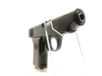 halbautomatische Pistole Erma - EP 25 - Note 1  - sehr gut erhaltene Taschenpistole von ERMA, Modell EP25, Kal. 6,35mm Browning, sehr guter Erhaltungszustand, braune Kunststoffgriffschalen, Br&uuml;nierung sehr gut erhalten, technisch einwandfrei ,Steckmagazin
