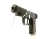halbautomatische Pistole Erma - EP 25 - Note 1  - sehr gut erhaltene Taschenpistole von ERMA, Modell EP25, Kal. 6,35mm Browning, sehr guter Erhaltungszustand, braune Kunststoffgriffschalen, Br&uuml;nierung sehr gut erhalten, technisch einwandfrei ,Steckmagazin