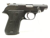 halbautomatische Pistole MAB - GZ - Note 3  - spanische, gr&ouml;&szlig;ere Taschenpsitole von MAB Espanol, Modell GZ, Kaliber 6,35mm Browning, technisch in Ordnung, Bakelit Griffschalen, offene Visierung mit Kimme und Korn, Steckmagazin, leichte Abnutzung der Br&uuml;ni