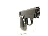 halbautomatische Pistole Delu - ohne - Note 2  - handliche Taschenpistole im Kleinformat von DELU - Liege, mit Bakelitgriffschalen, FD-Logo auf den Griffschalen, Handballensicherung, Steckmagazin, Sicherungshebel, technisch in Ordnung, optisch altersbedin