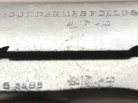 halbautomatische Pistole Delu - ohne - Note 2  - handliche Taschenpistole im Kleinformat von DELU - Liege, mit Bakelitgriffschalen, FD-Logo auf den Griffschalen, Handballensicherung, Steckmagazin, Sicherungshebel, technisch in Ordnung, optisch altersbedin