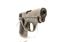 halbautomatische Pistole ohne - Superior - Note 4  - Superior Taschenpistole, optisch im mangelhaften Zustand, aber selten, technisch einwandfrei, silberfarben mit schwarzen Superior-Bakelitgriffschalen, Sicherungshebel, Steckmagazin, nur f&uuml;r Sammler, H&auml;n