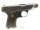 halbautomatische Pistole Deutsche Werke - Ortgies - Note 3  - handliche Taschenpistole aus Erfurt, bekannt unter dem Namen Ortgies, Kal. 6,35mm, mit Holzgriffschalen und Handballensicherung, goldfarbenes Logo auf den Griffschalen, Br&uuml;nierung am Schlitten 