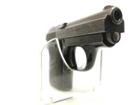 halbautomatische Pistole Unique - Mikros K - Note 3  - franz&ouml;sische Taschenpistole v. Unique, Modell "K" aus Sammlungsaufl&ouml;sung, Kal. 6,35mm Browning, mit Kimme und Korn, silberfarbenem Hahn, Steckmagazib, Kunststoffgriffschalen mit "Mikros"-Schriftzug, o