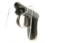 halbautomatische Pistole unbekannt - Le Francaise Variante 1 - Note 3  - seltene Francais Variante 1, franz. Taschenpistole mit Kaipplauf im Kal. 6,35mm Browning, Zustand Note 3 (altersbedingt), Lauf und Technik gut, Br&uuml;nierung noch gut, Griffschalen link
