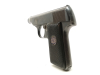 halbautomatische Pistole Walther Zella-Mehlis - Mod. 8 - Note 2  - deutsche Taschenpsitole von Walther, Modell 8, Bakelit-Griffschalen mit 6,35 bzw. CW-Logo, Sicherung, Steckmagazin mit Walther Schriftzug, guter gepflegter Sammlerzustand, technisch in Ord