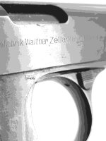 halbautomatische Pistole Walther Zella-Mehlis - Mod. 8 - Note 2  - deutsche Taschenpsitole von Walther, Modell 8, Bakelit-Griffschalen mit 6,35 bzw. CW-Logo, Sicherung, Steckmagazin mit Walther Schriftzug, guter gepflegter Sammlerzustand, technisch in Ord