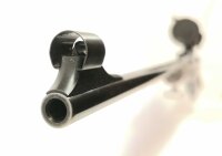 Repetierb&uuml;chse Zastava - ohne - Note 2  - f&uuml;hriger Jagdrepetierer aus dem Hause Zastava, 98er &auml;hnliches System, Kaliber .308Win., innenliegendes Magazin, gekr&ouml;pfter Kammerst&auml;ngel, Sicherung am Kolbenhals rechts, sch&ouml;ne Holzfarbe, franz. Stecher, Klappkimm