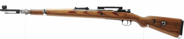 Repetierb&uuml;chse Mauser - K98k Israel - Note 2  - Mauser Oberndorf - Israeli, Kal. .308 Win. (7,62mm), Schichtholzschaft, nicht nummerngleich, Anbauteile und Schaftkappe verchromt, Schiebeviserung vorhanden, dazu feste Picatinnyschiene v. Farrell installier