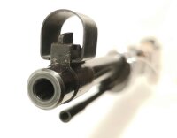 Repetierb&uuml;chse Mauser - K98k Israel - Note 2  - Mauser Oberndorf - Israeli, Kal. .308 Win. (7,62mm), Schichtholzschaft, nicht nummerngleich, Anbauteile und Schaftkappe verchromt, Schiebeviserung vorhanden, dazu feste Picatinnyschiene v. Farrell installier