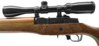 halbautomatische B&uuml;chse Ruger - Mini 14 - Note 2  - halbautomatische B&uuml;chse RUGER Ranch Rifle, auch Mini 14 genannt, Kal. .223 Remington, Holzschaft (oberes Schaftteil leicht heller als Hauptschaft), Metallschaftkappe, schwarzes System und Lauf, Drehkimme