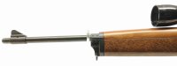 halbautomatische B&uuml;chse Ruger - Mini 14 - Note 2  - halbautomatische B&uuml;chse RUGER Ranch Rifle, auch Mini 14 genannt, Kal. .223 Remington, Holzschaft (oberes Schaftteil leicht heller als Hauptschaft), Metallschaftkappe, schwarzes System und Lauf, Drehkimme