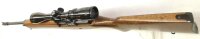 halbautomatische B&uuml;chse Ruger - Mini 14 - Note 2  - halbautomatische B&uuml;chse RUGER Ranch Rifle, auch Mini 14 genannt, Kal. .223 Remington, Holzschaft (oberes Schaftteil leicht heller als Hauptschaft), Metallschaftkappe, schwarzes System und Lauf, Drehkimme