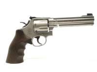 Revolver Smith & Wesson - 686-4 Target Champion - Note 1  - Sportrevolver "Made in USA", 150mm langer Lauf (6"), Edition: Target Champion, verstellbare Matchvisierung in H&ouml;he und Seite, dunkler Holzgriff f. beidh&auml;ndige Nutzung mit Fingermulden, stahlgebl&auml;