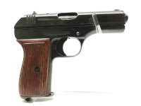 halbautomatische Pistole CZ Uhersky Brod - fnh 27 - Note 2  - tschechische Pistole der Wehrmacht mit Abnahmestempel, Modell CZ 27 (auch vz27) in der fnh-Variante, nachgefertigte Bakeltgriffschale (verm. Nicht original) in braun, kein g&uuml;ltiger BESCHUSS, We