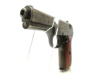 halbautomatische Pistole CZ Uhersky Brod - fnh 27 - Note 2  - tschechische Pistole der Wehrmacht mit Abnahmestempel, Modell CZ 27 (auch vz27) in der fnh-Variante, nachgefertigte Bakeltgriffschale (verm. Nicht original) in braun, kein g&uuml;ltiger BESCHUSS, We