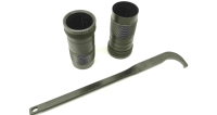 Vorderschaftrepetierflinte Winchester - Defender 1300 - Note 2  - Vorderschaftrepetierflinte von Winchester, Modell 1300 Defender, mit 70cm Lauf, 3 Wechselchoke (davon 1x eingeschraubt), zus&auml;tzlich montierter Schiebkimme auf die Laufschiene, Perlkorn. ven