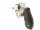 Revolver Taurus - 606 - Note 2  - kurzer 3" Fangschu&szlig;revolver, Laufl&auml;nge 75mm, silber gl&auml;nzend mit Gummigriffschalen samt Fingermulden, beidh&auml;ndig nutzbar, 6-Schuss-Trommel, breiter Hahn, ideal als Fangschusswaffe, Visierung &uuml;ber in den Rahmen eingelassen