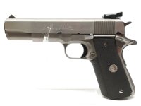 halbautomatische Pistole Colt - MK IV Series 80 - Note 2  - halbautomatische Pistole von COLT, Mod. MK IV Series 80, stainlessfarben, 1911er Baureihe mit Handballensicherung, Gummigriffschalen, LPA-Visierung (verstellbare Kimme), 120mm Laufl&auml;nge, inkl. de