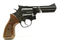 Revolver Taurus - 669 CP - Note 2  - Taurus Revolver, Made in Brasil, Modell 669 CP, Kal. .357 Magnum, schwarze Ausf&uuml;hrung mit Holzgriffschalen f. beidh&auml;ndige Nutzung, 4"-Lauf (somit auch als Fangschussrevolver einsetzbar), vebreitertes Abzugsz&uuml;ngel und H
