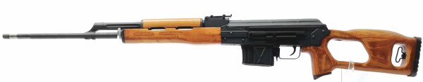 halbautomatische B&uuml;chse Cugir - SSG 97 - Note 2  - aktuell seltener Halbautomat im Kal. 7,62x54R, Hersteller: CUGIR, Modell: SSG97 (zivile Variante des PSL74), aus Sammlung (g&uuml;ltiger Beschu&szlig; versteckt angebracht), leider wurde das hohe Korn entfernt und d