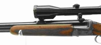 Bockb&uuml;chsflinte Michelitsch - Ferlach - Note 2  - Ferlacher Bockb&uuml;chsflinte v. Joh. Micheltitsch, Kaliber 8x57 RS (auch bekannt als 8x57JRS) und 16/65 (durch A. Kn&ouml;dler Ravensburg auf 16/70 erweitert), Beschu&szlig; 07/1978, Einhakmontage, ZF von ZEISS West Ger