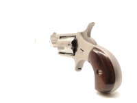 Revolver NAA - 22LLR - Note 1  - kleiner schnuckeliger KK-Revolver von North American Arms (NAA), Kaliber .22 lr., mit dunklen Holzgriffschalen, Single-Action, Laufl&auml;nge 28mm, 4 Schuss Trommel, nutzbar f&uuml;r Fallenjagd etc., sehr guter Zustand (Note 1), mit