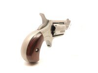 Revolver NAA - 22LLR - Note 1  - kleiner schnuckeliger KK-Revolver von North American Arms (NAA), Kaliber .22 lr., mit dunklen Holzgriffschalen, Single-Action, Laufl&auml;nge 28mm, 4 Schuss Trommel, nutzbar f&uuml;r Fallenjagd etc., sehr guter Zustand (Note 1), mit