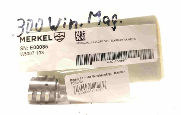 Helix Verschlusskopf Magnumkaliber - Neuwertig - neuwertiger Merkel RX Helix Verschlusskopf Magnum, passgenau, bisher nie verbaut gewesen aber aus dem Jahr 2021 (somit als neuwertig und nicht neu angeboten), unkomplizierter Austaus