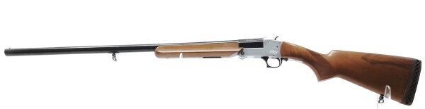 Einzellader Flinte Luger - TS 870 - Note 1  - robuste Einzellader-Kipplaufflinte mit Hahnspannung, silberfarbenes System, Kipplaufflinte (durch zur&uuml;ckziehen des Abzugsb&uuml;gels wird der Mechanismus freigegeben), Hahn muss gespannt werden zum Abschlagen, vent